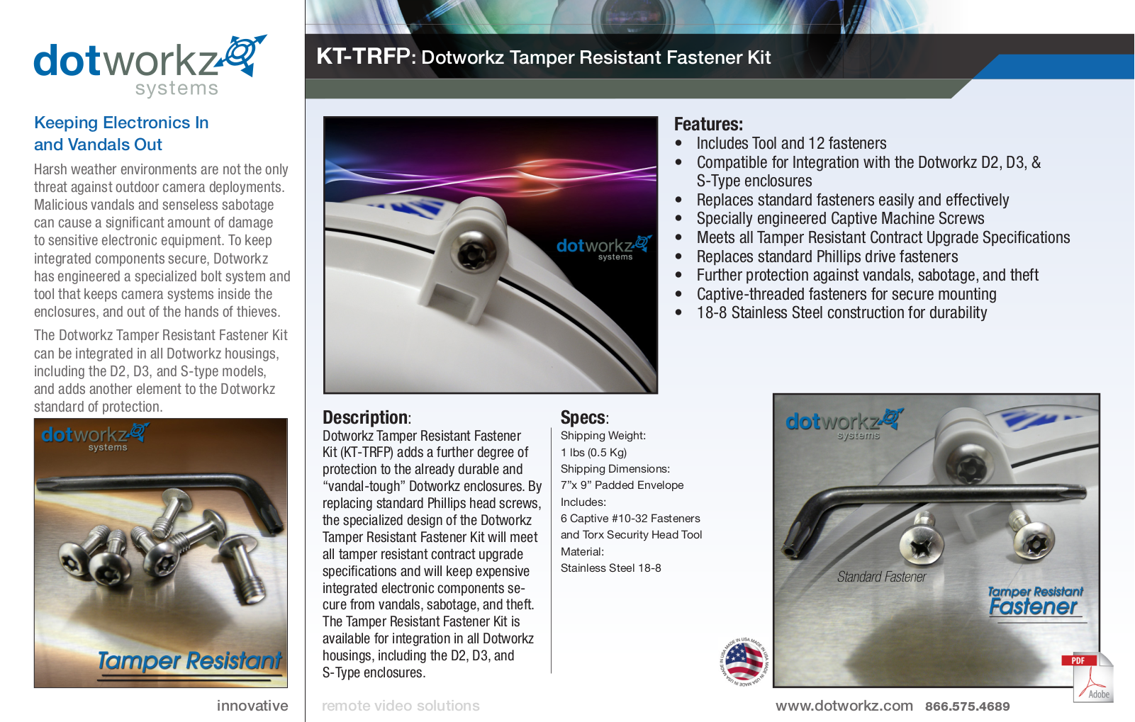 Dotworkz KT-TRFP Specsheet - ManualMachine.com