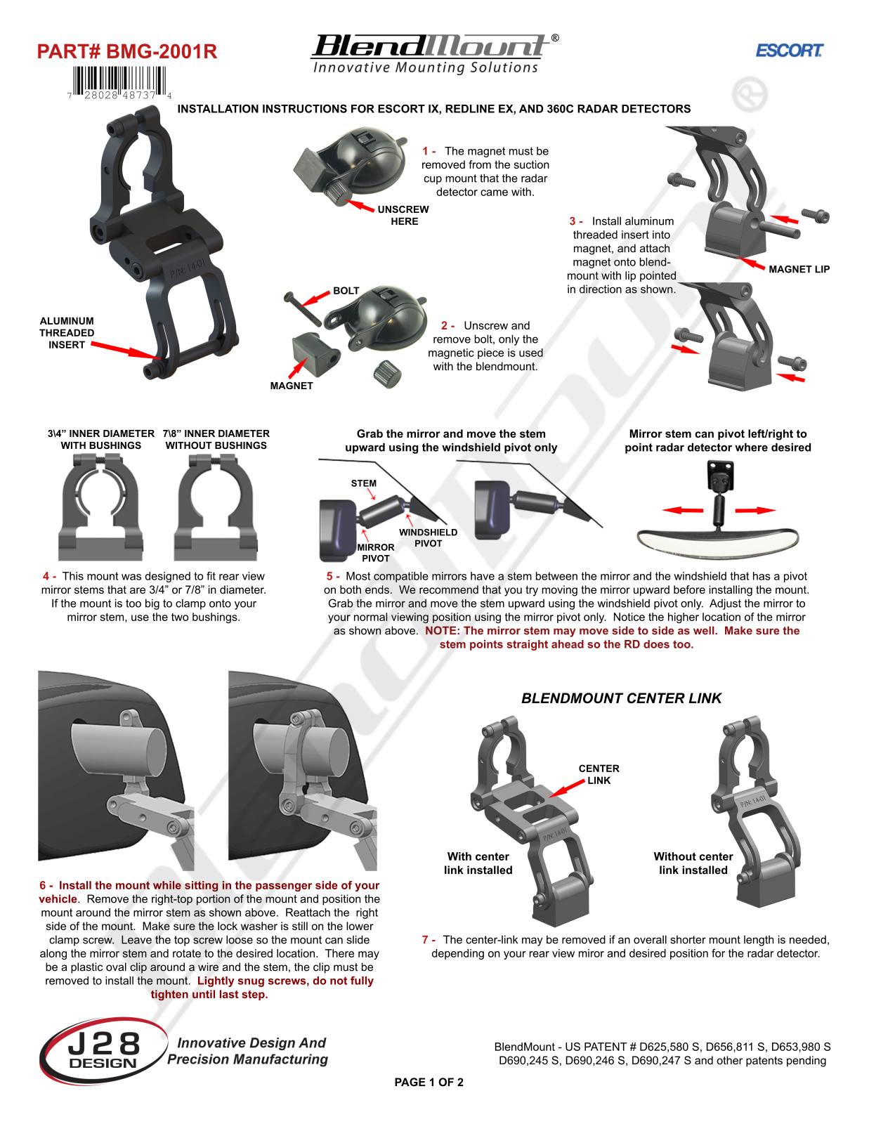 BlendMount BMG-2001R Installation Guide