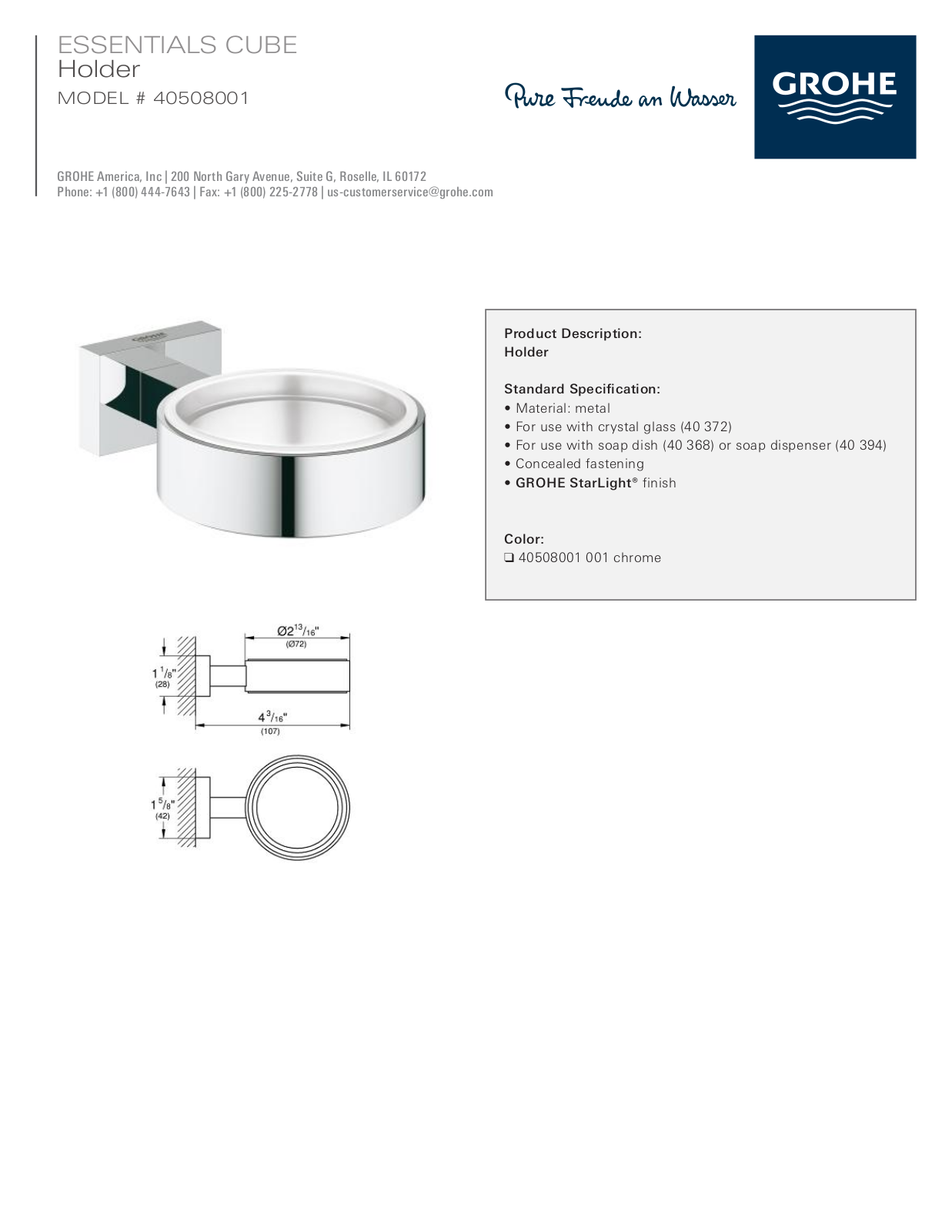 GROHE GRH5399 Specifications - ManualMachine.com