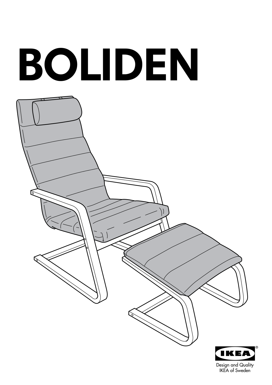 IKEA BOLIDEN ARMCHAIR & FOOTSTOOL User Manual