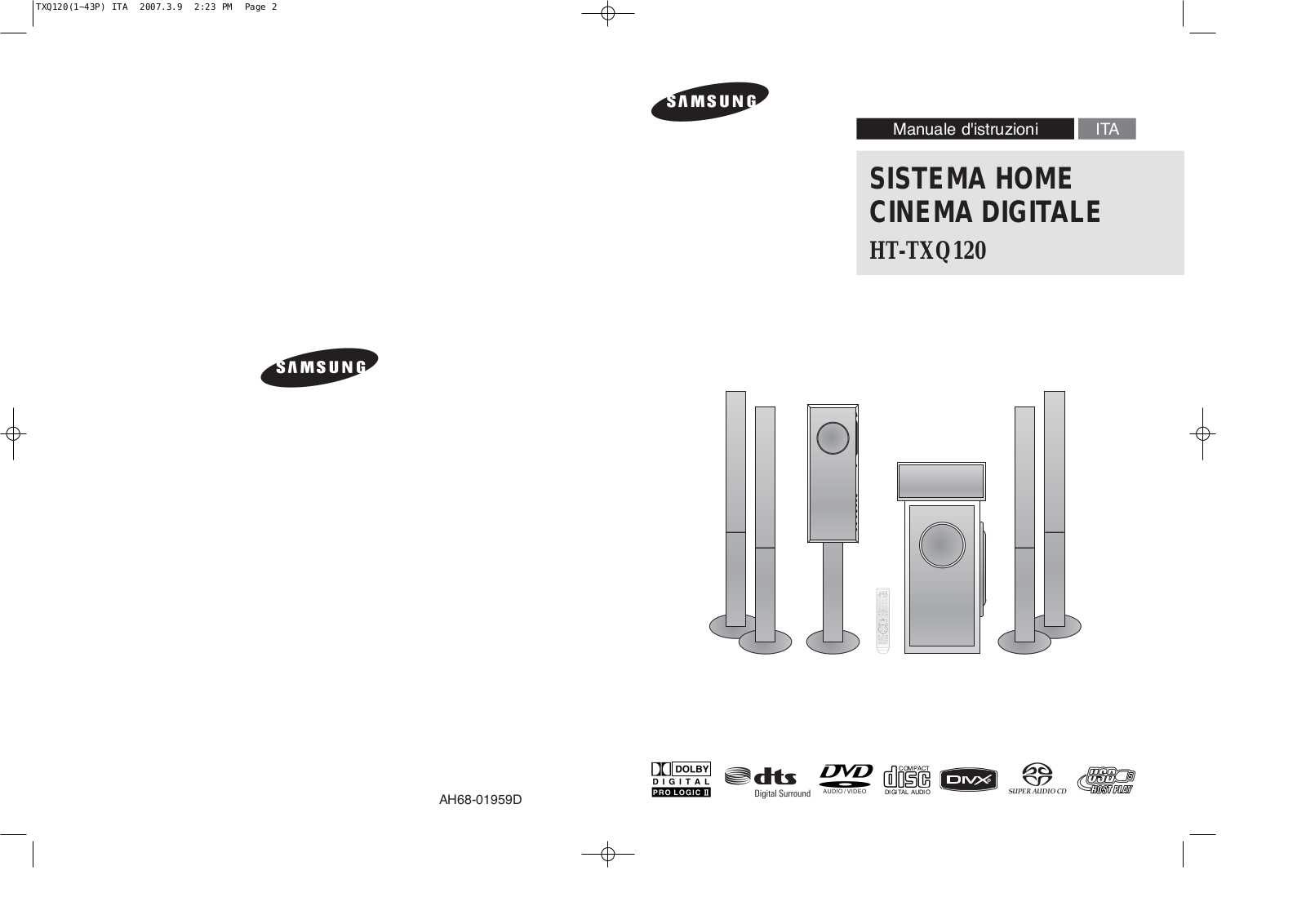 Samsung HT-TXQ120, HT-TXQ120R User Manual