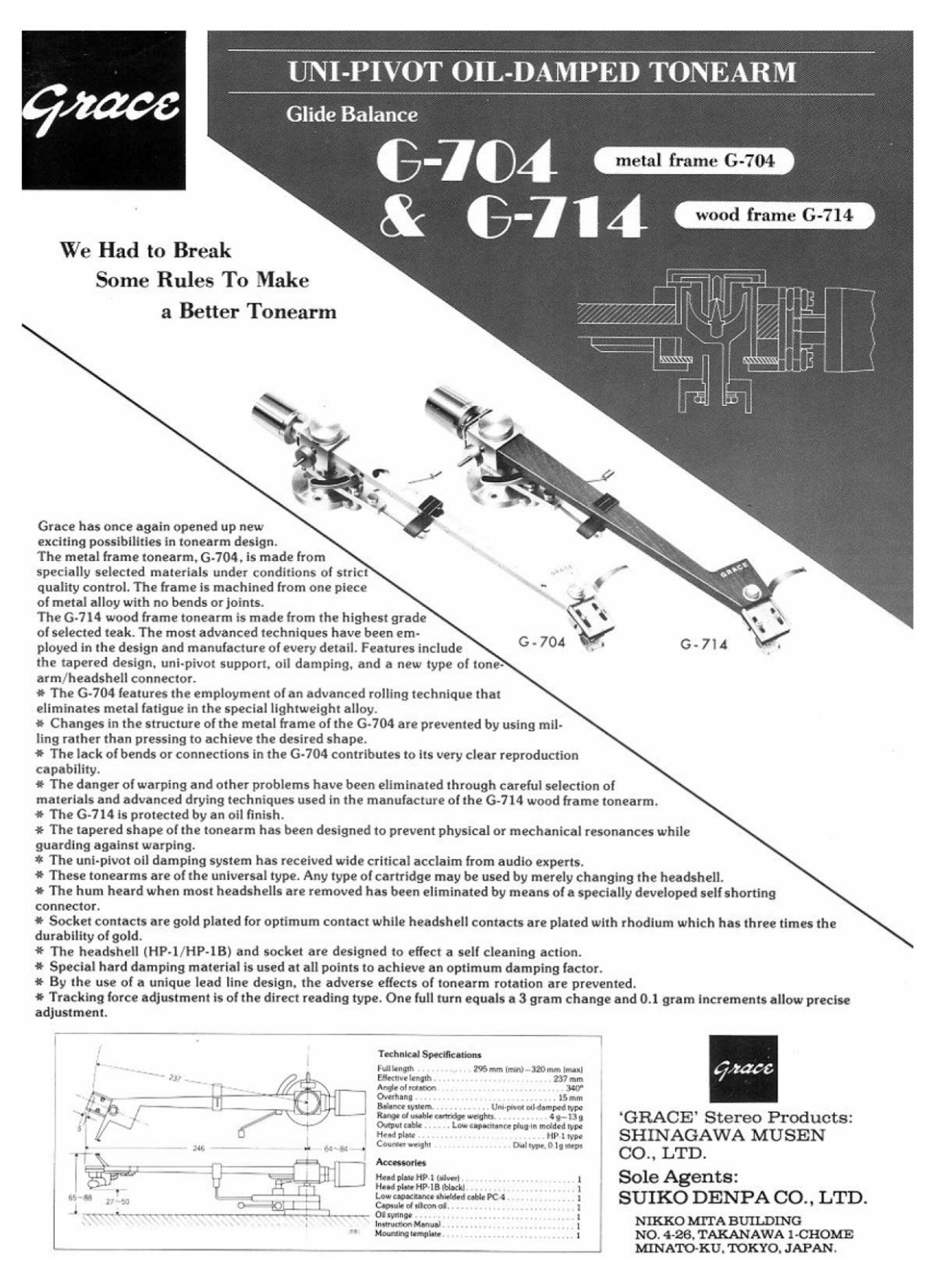 Grace G-704, G-714 Brochure