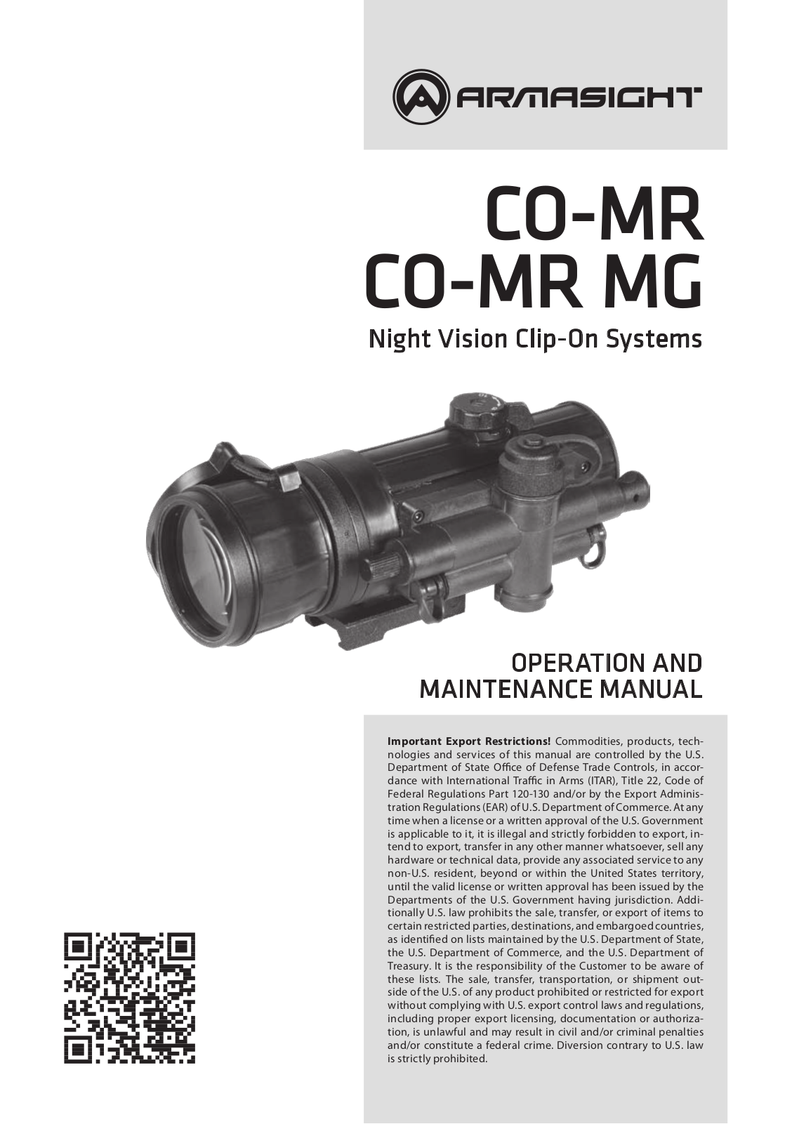 Armasight NSCCOMR00133DB1 User Manual