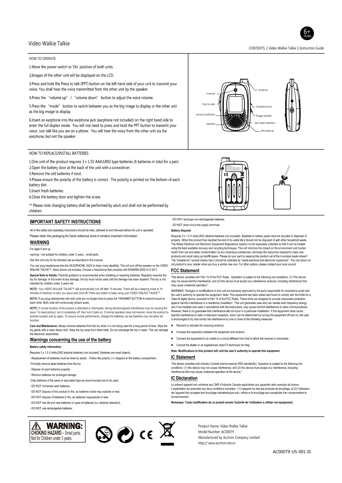 Acctron AC00079 Users Manual