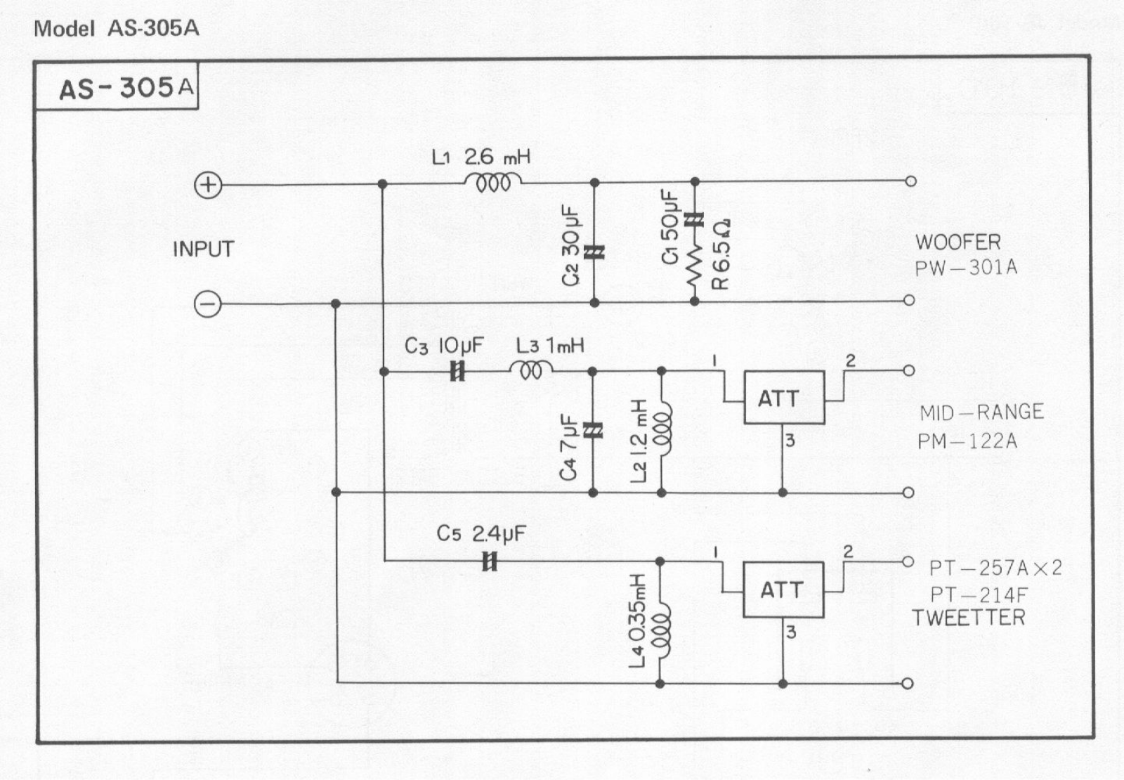 Pioneer AS-305A Schematic