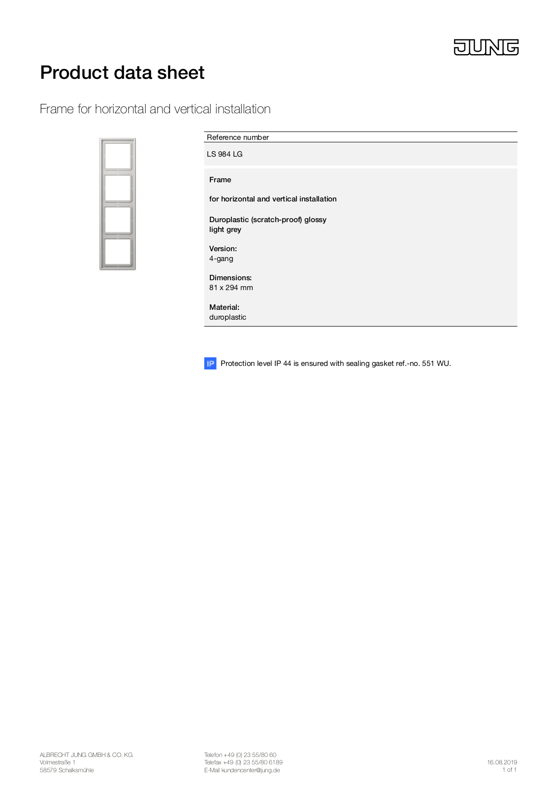 Jung LS 984 LG User Manual