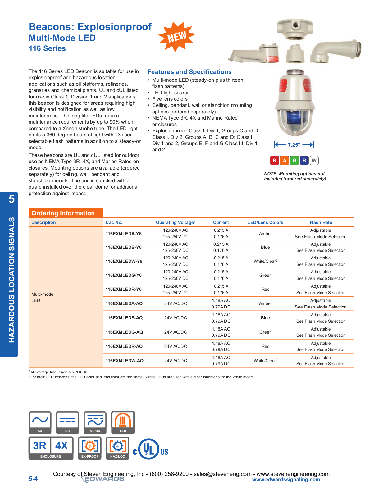 Edwards Signaling 116 Series Catalog Page