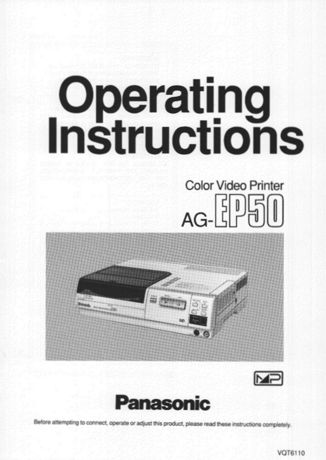 Panasonic AGEP50 User Manual