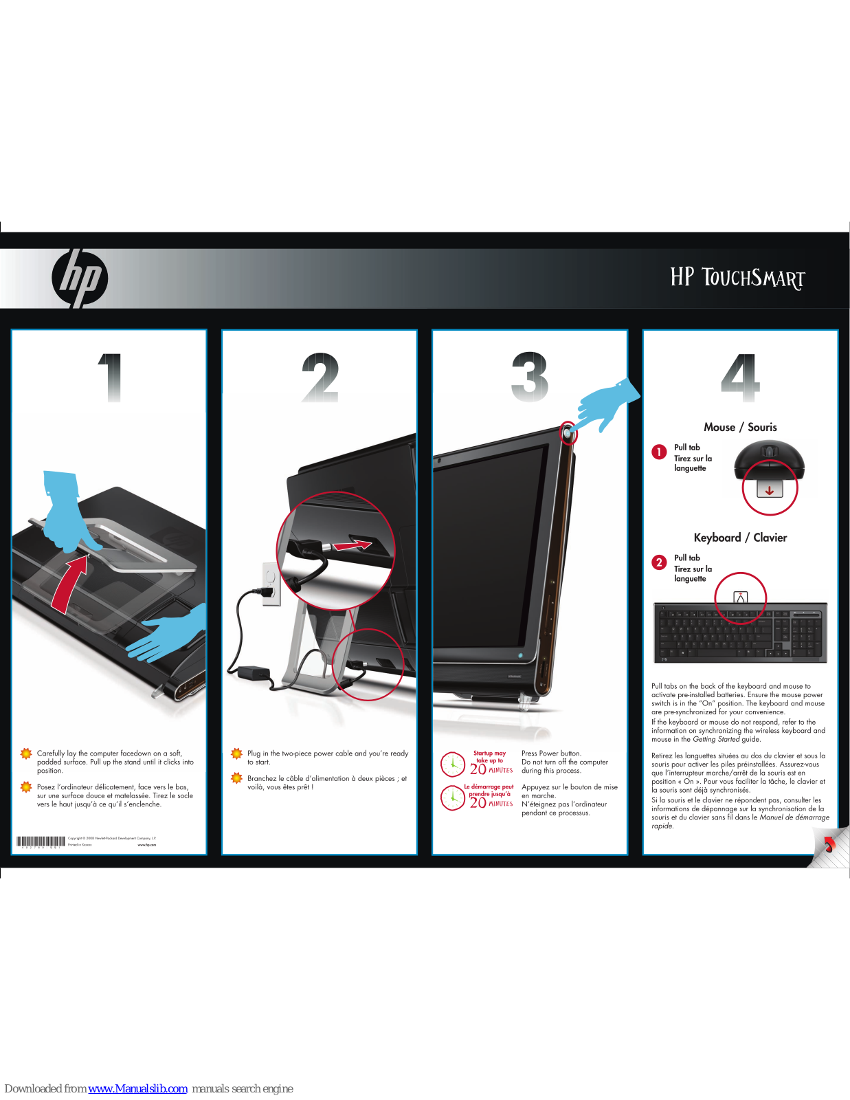 HP TouchSmart IQ804 Quick Setup Manual