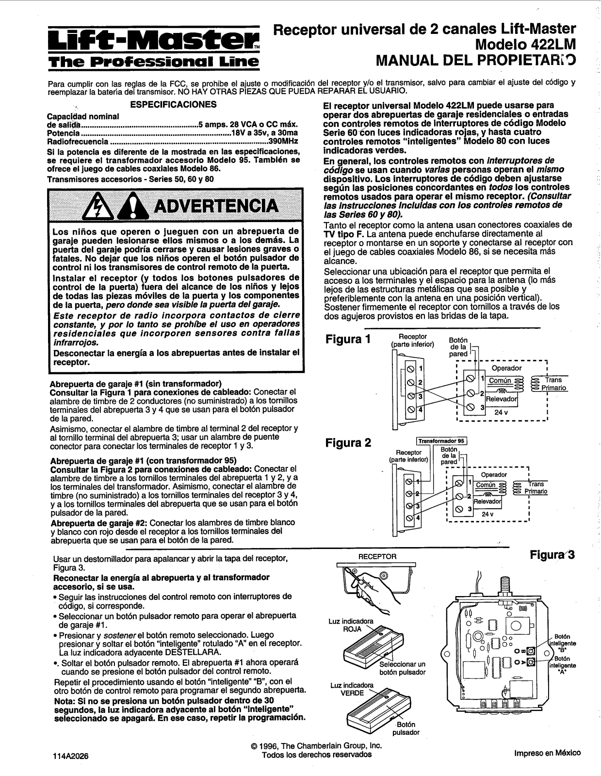 Lift-master 422LM User Manual