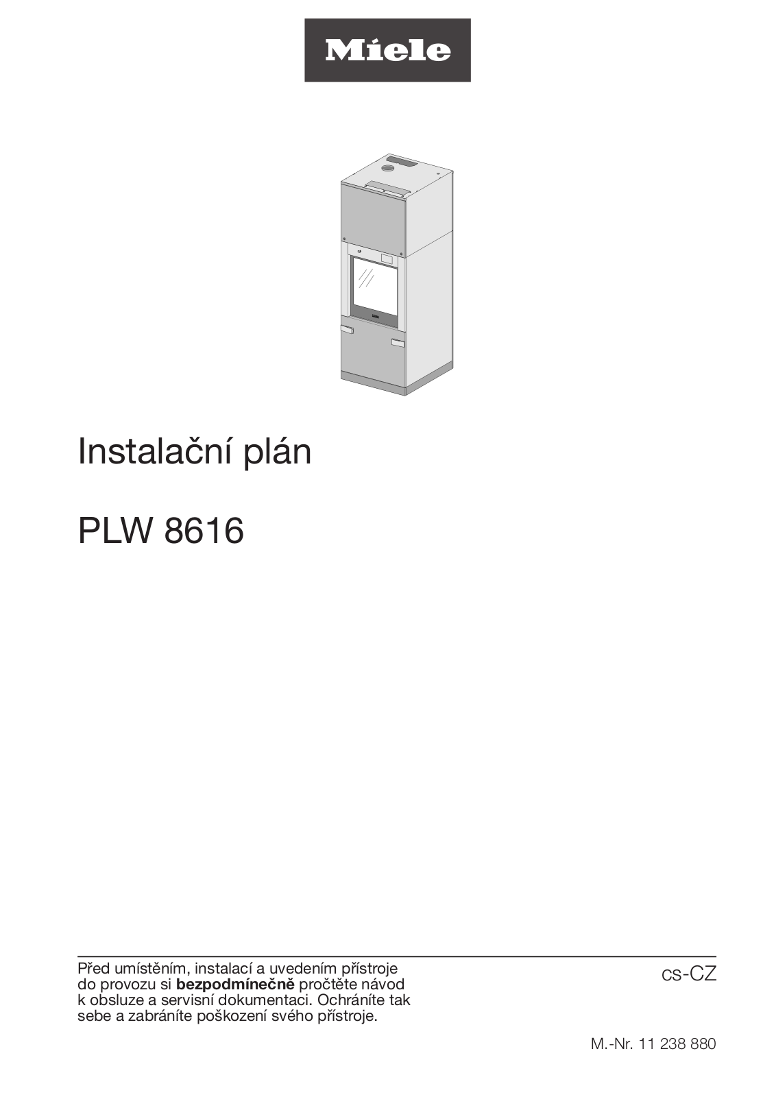 Miele PLW 8616 Installation diagram