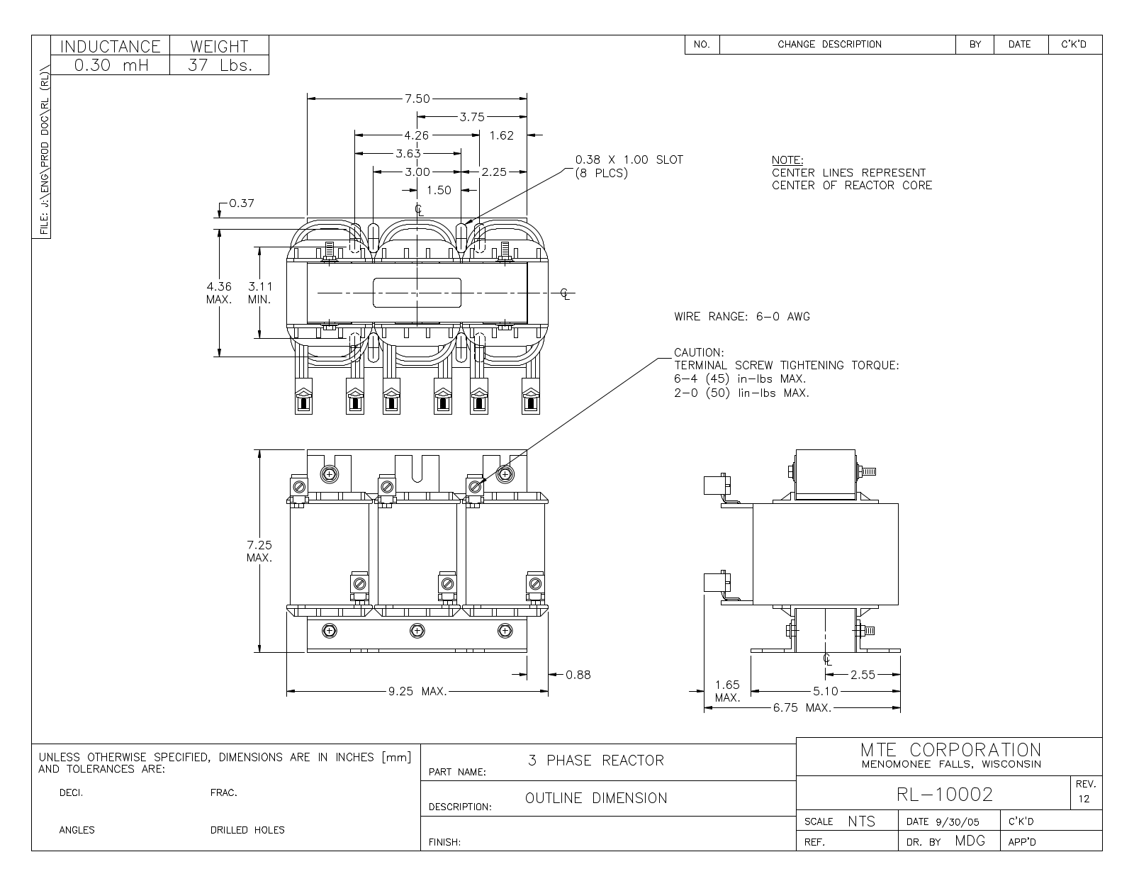 MTE RL-10002 CAD Drawings