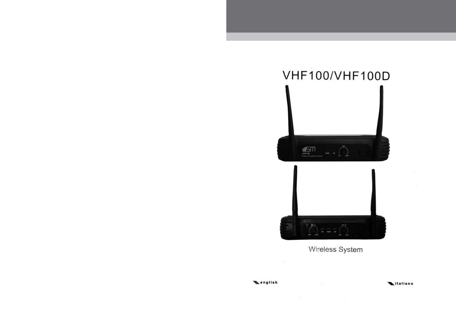 SM VHF100, VHF100D User manual