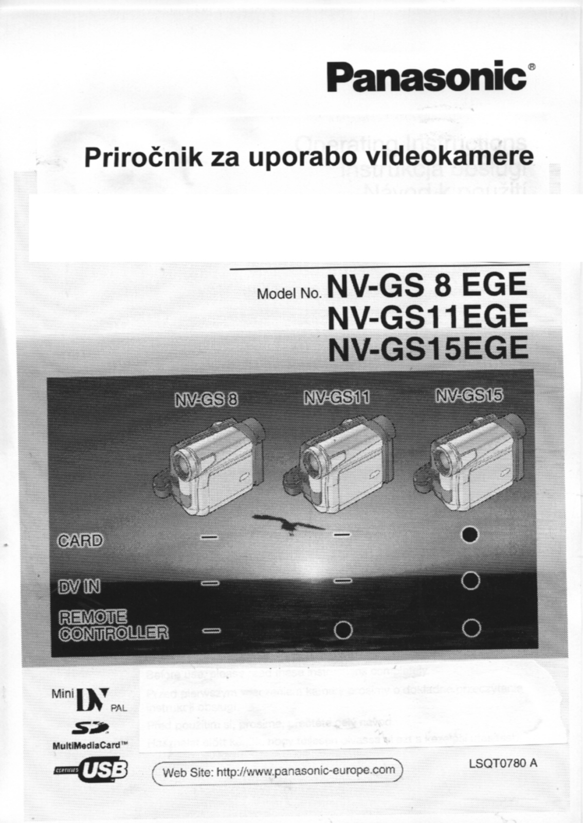 Panasonic NV-GS11 Instructions Manual