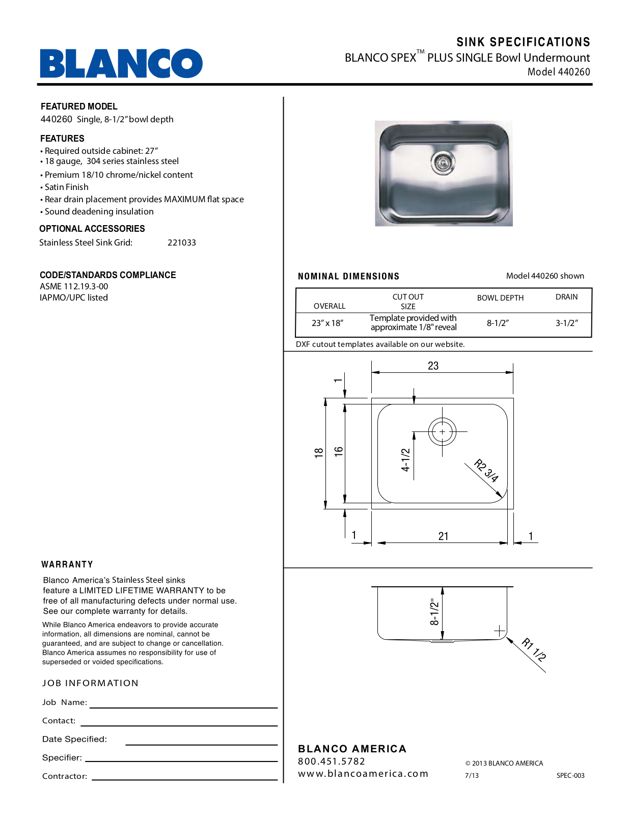Blanco 440260 User Manual - ManualMachine.com