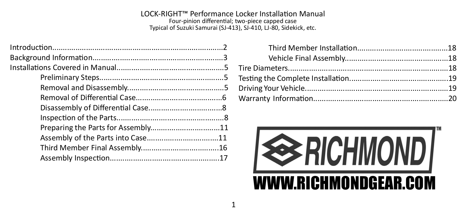 Powertrax 1540 User Manual