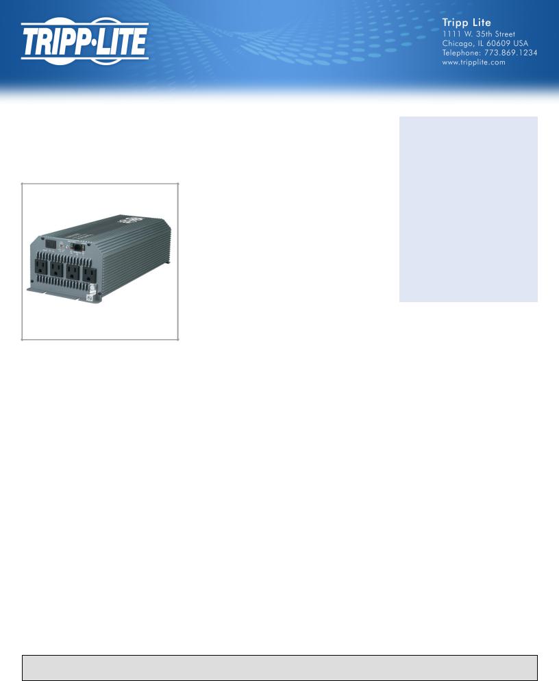 Tripp Lite PV1800HF User Manual