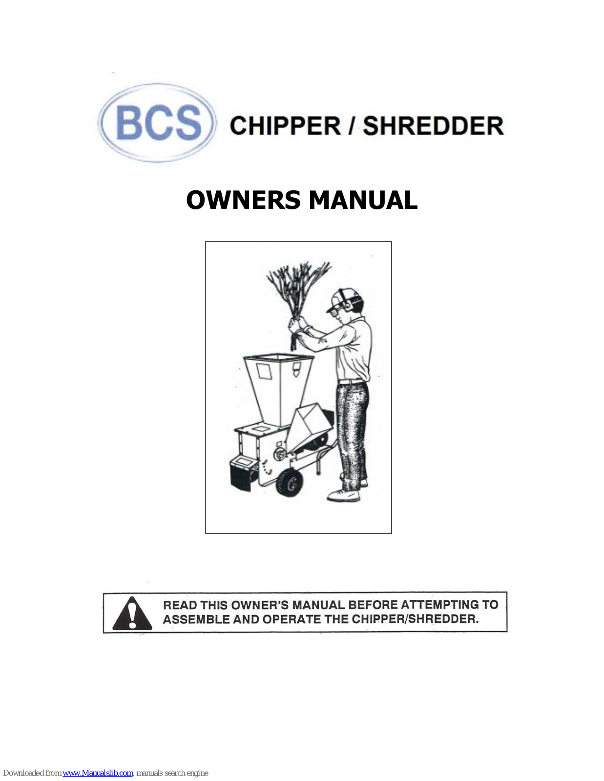 BCS Bio 100 Owner's Manual