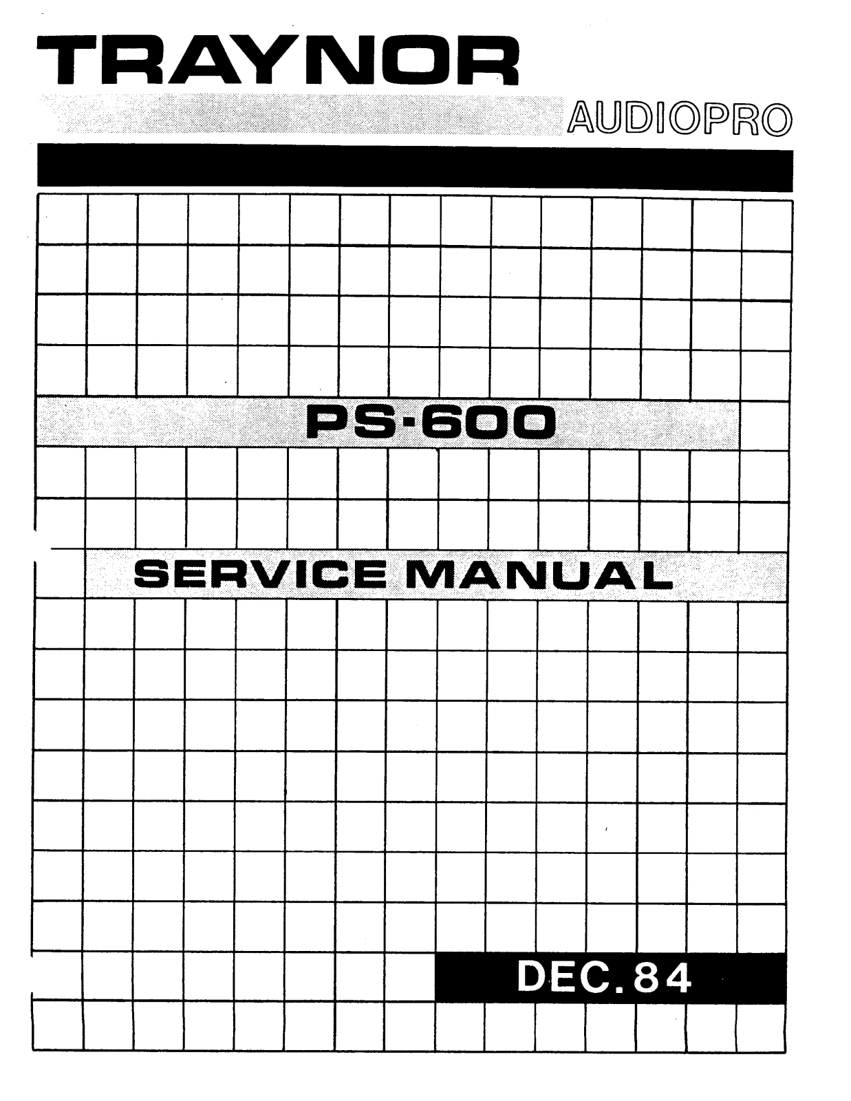 Traynor ps600 schematic