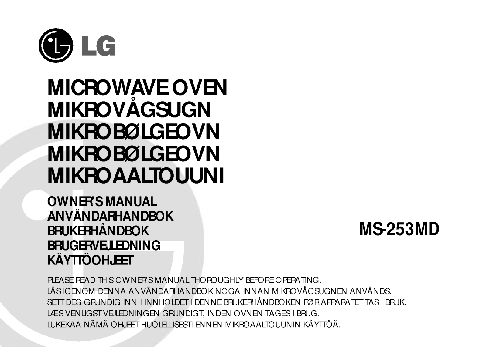 LG MS-253MDB User Manual