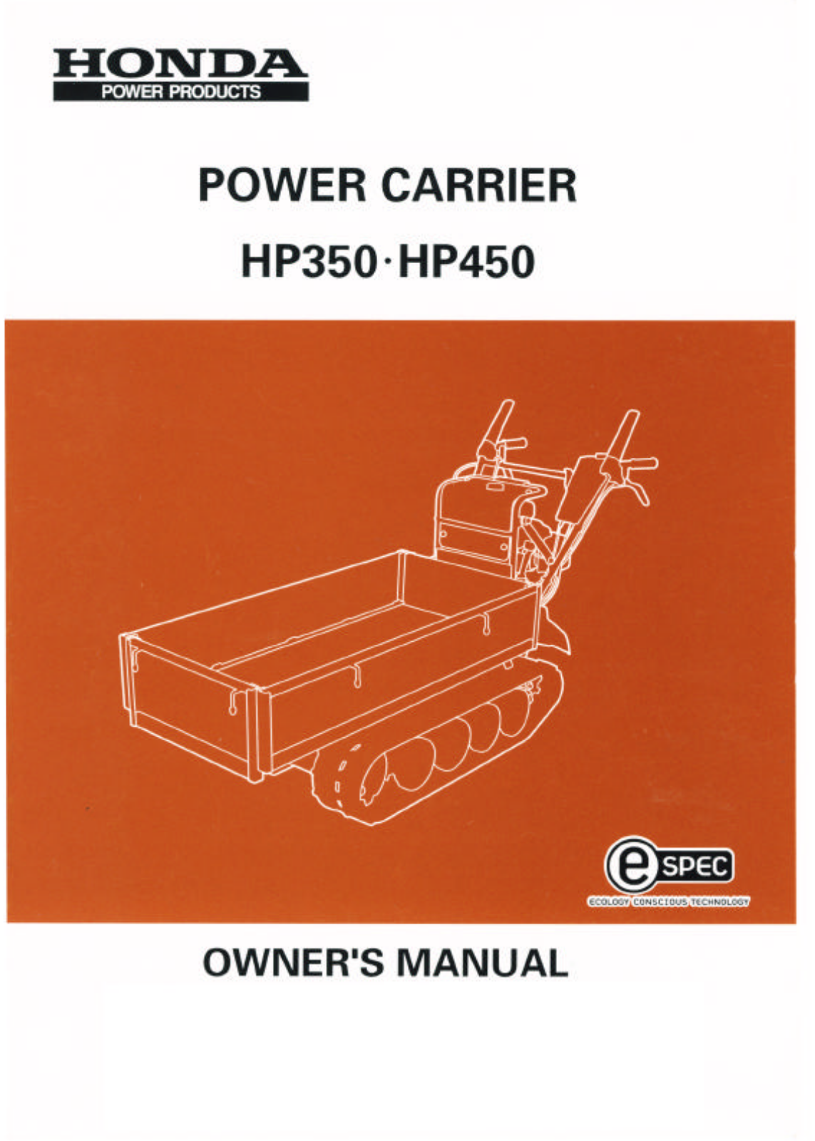 Honda HP350, HP450 Owner's Manual
