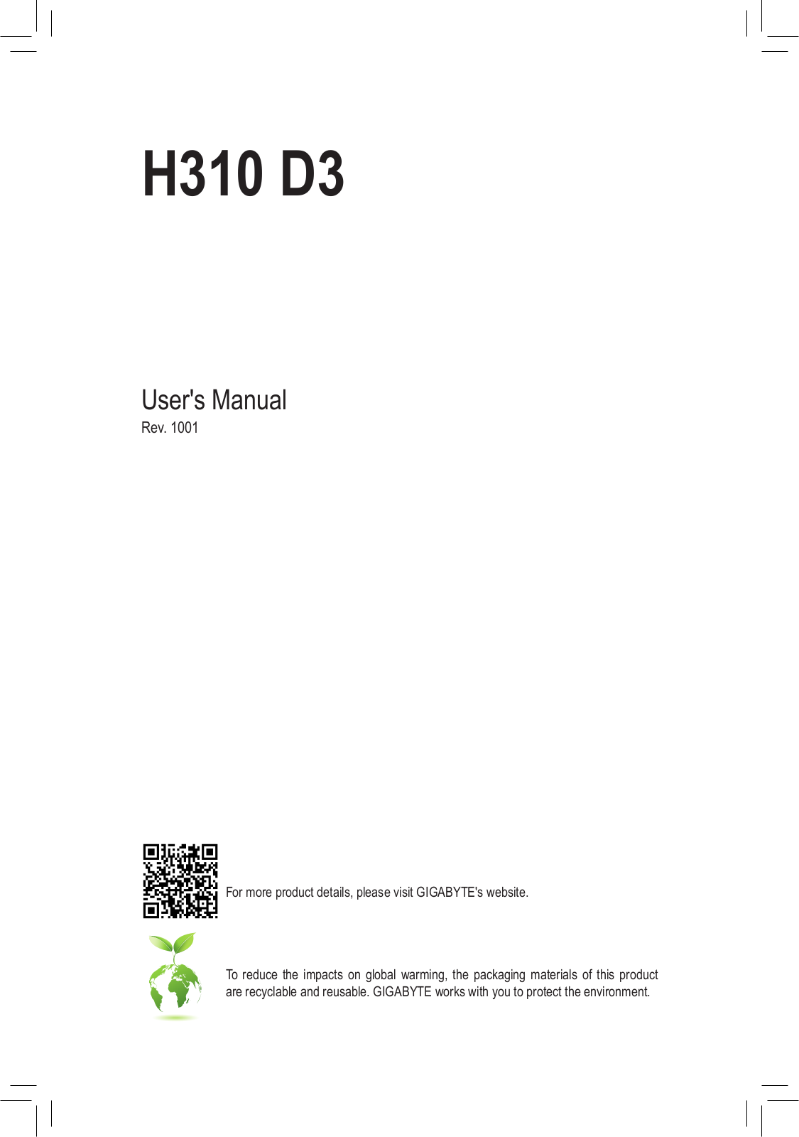 Gigabyte H310 D3 Service Manual