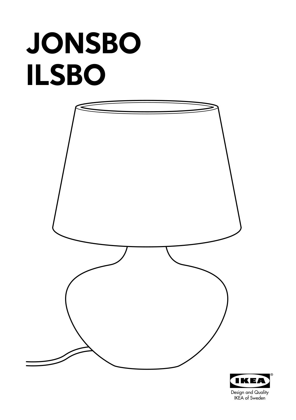 IKEA JONSBO ILSBO User Manual