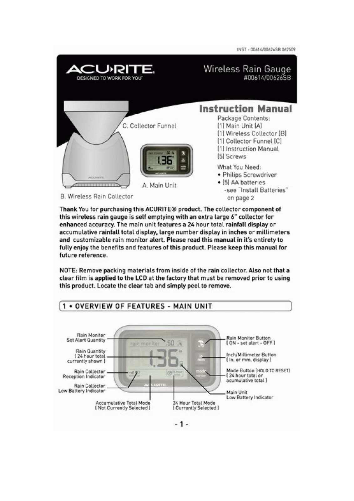 Chaney Instrument 00614XTX User Manual