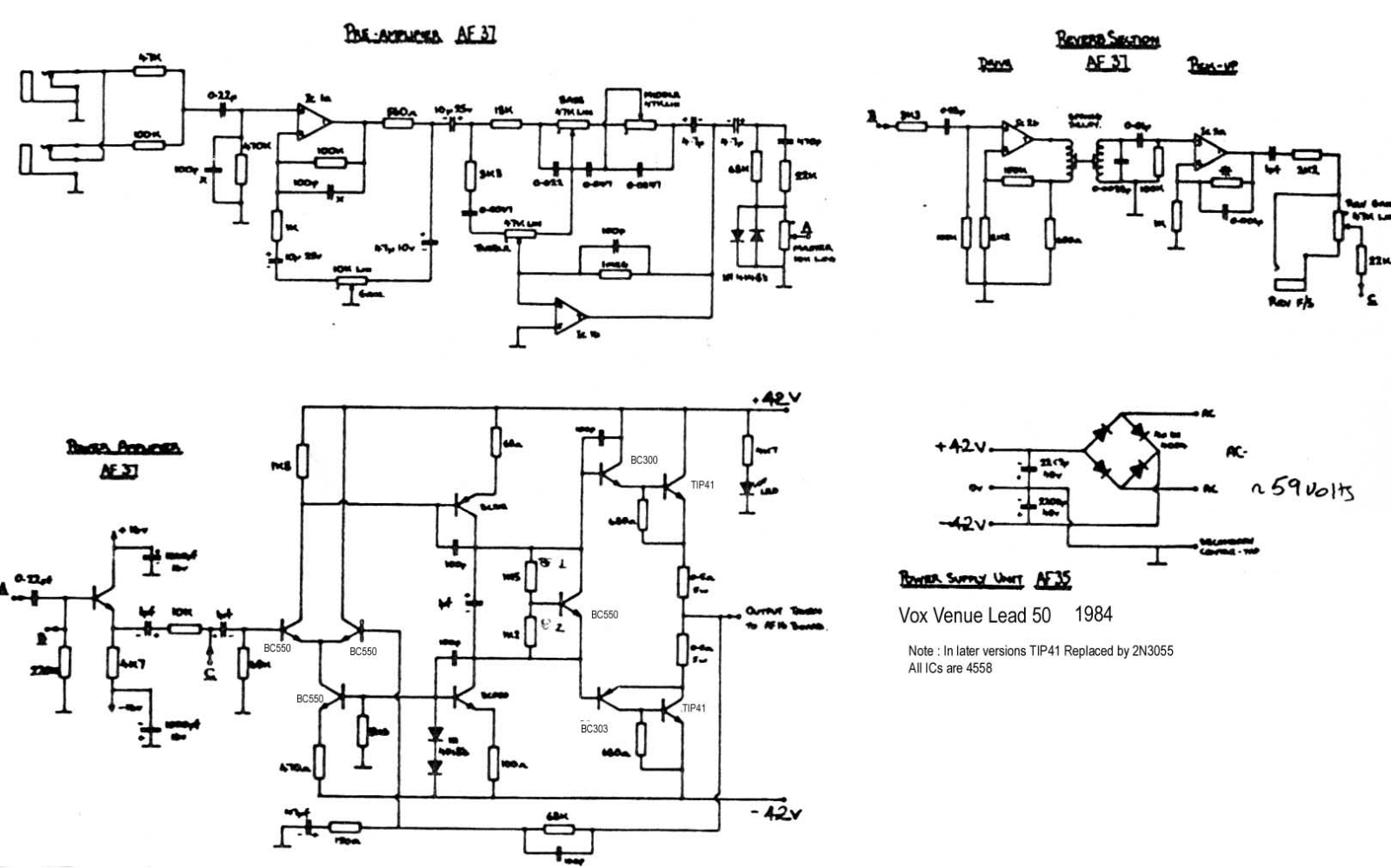 Vox vlead50 schematic