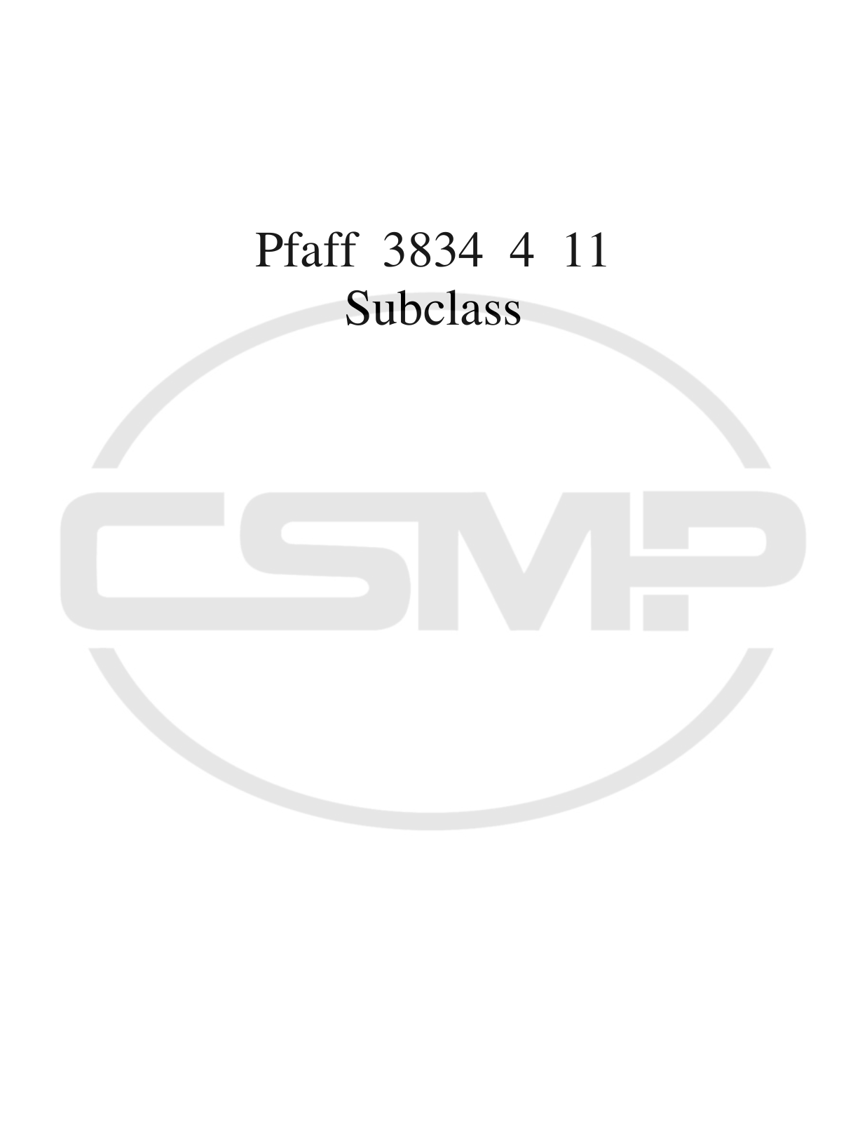 Pfaff 3834 Parts Book