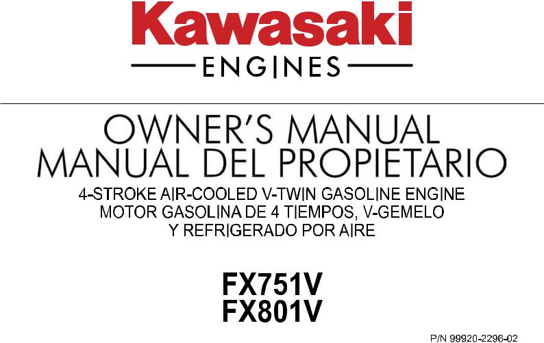 Kawasaki FX751V, FX801V Owners Manual