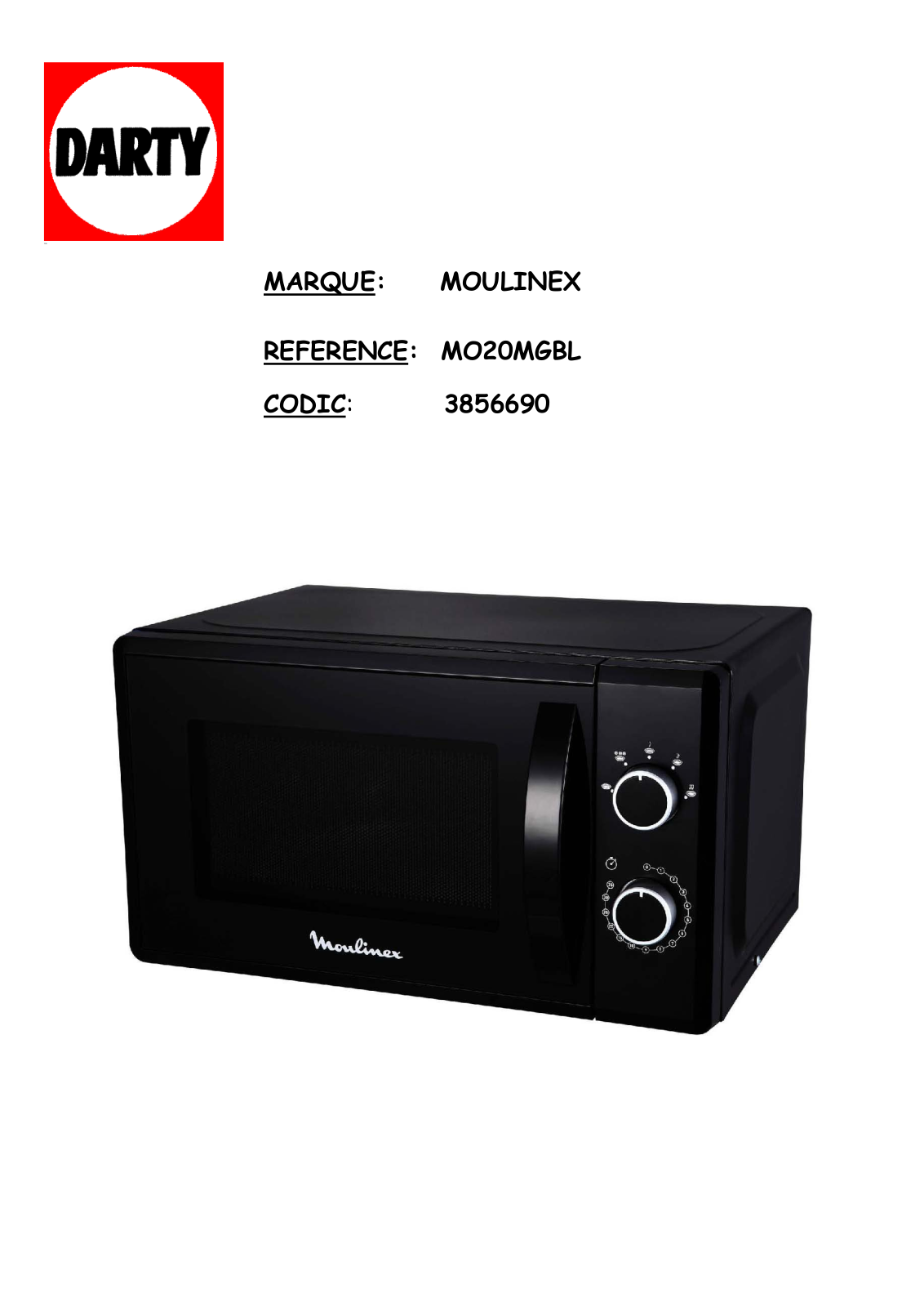 MOULINEX MO20MGBL, MO20MSWH User Manual