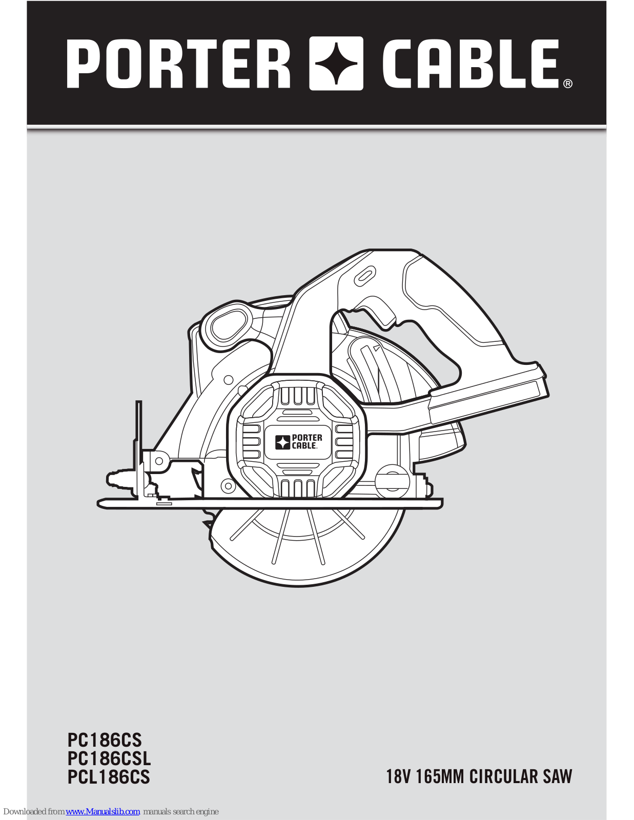 Porter-Cable PC186CS, PC186CSL, PCL186CS User Manual