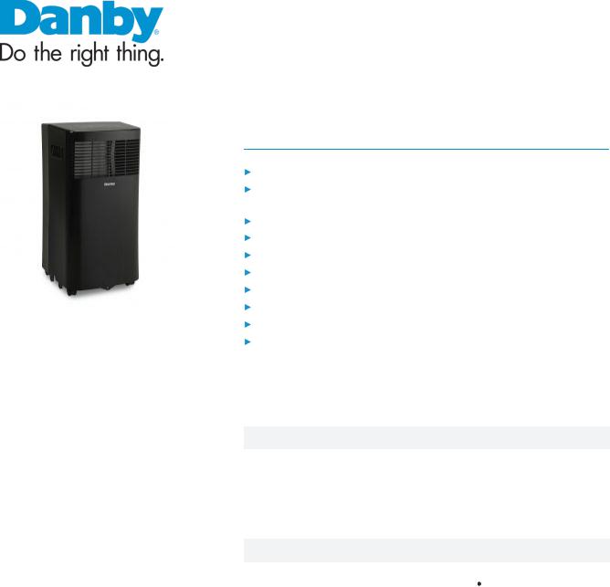 Danby DPA080B7BDB Specifications