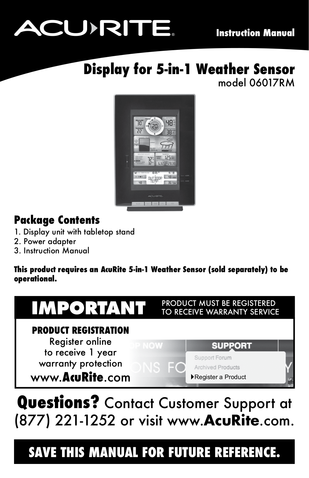 Acu-Rite 06017RM User Manual