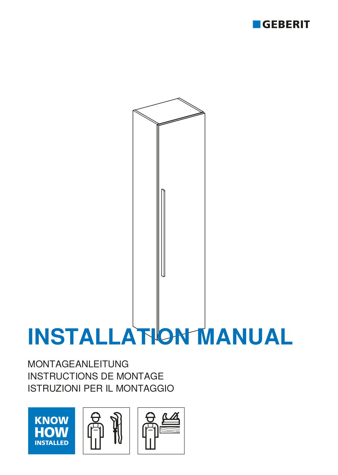 Geberit 841002000 INSTALLATION MANUAL