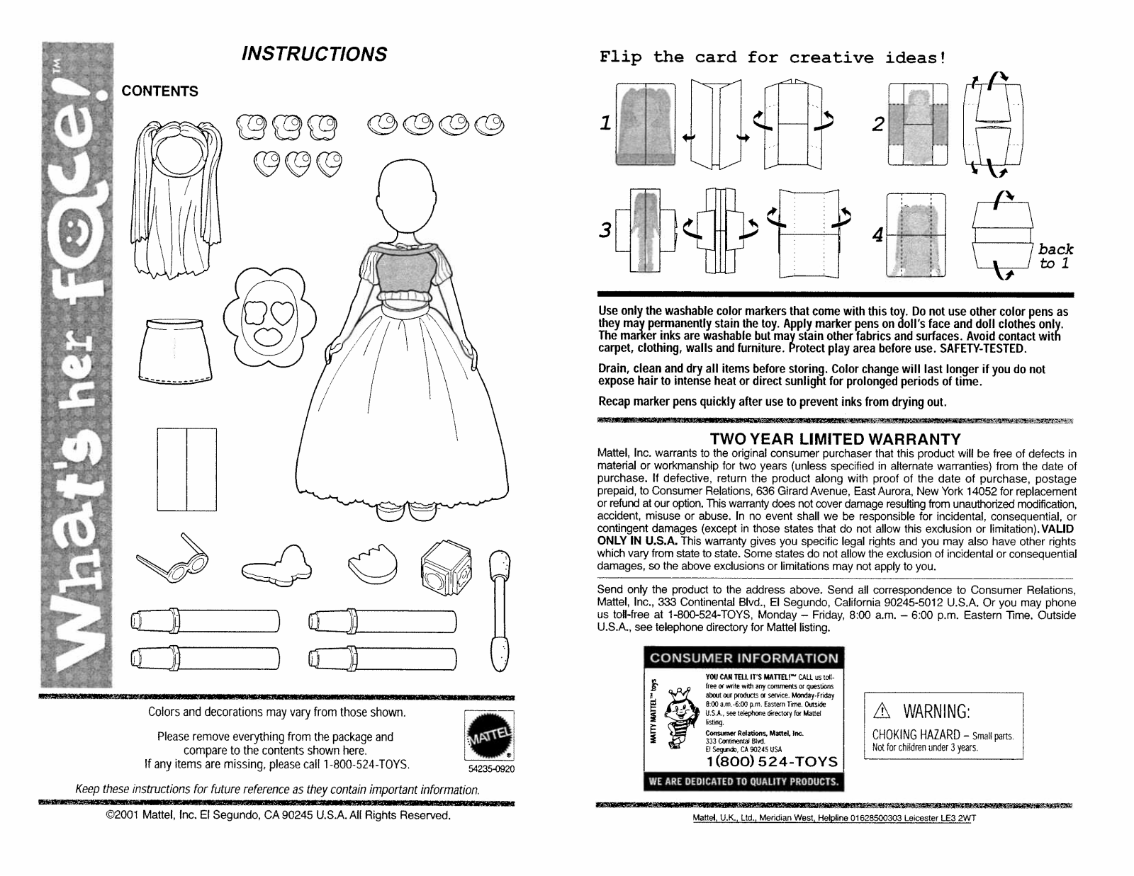 Fisher-Price 54235 Instruction Sheet