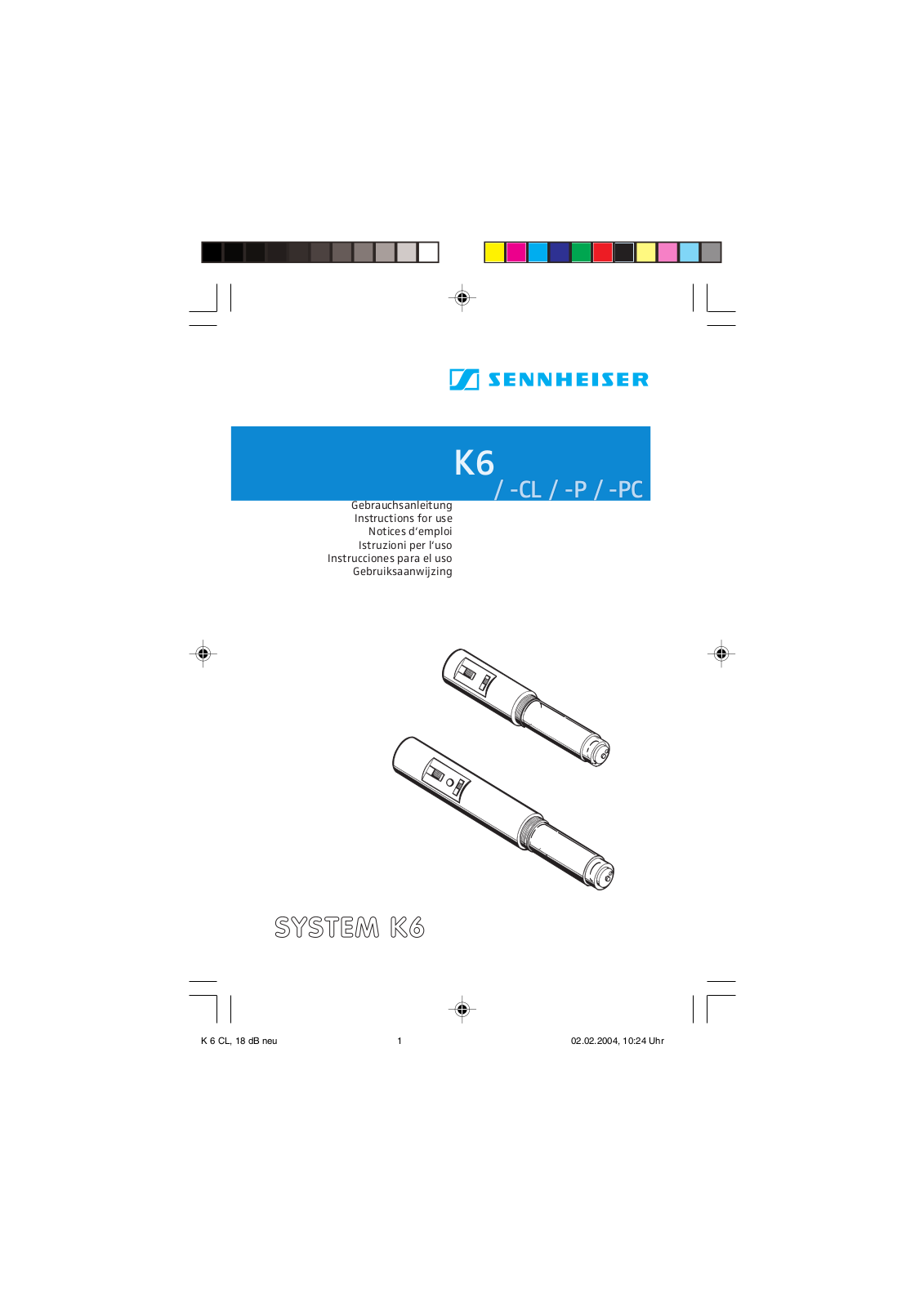 Sennheiser K 6-P Users Manual