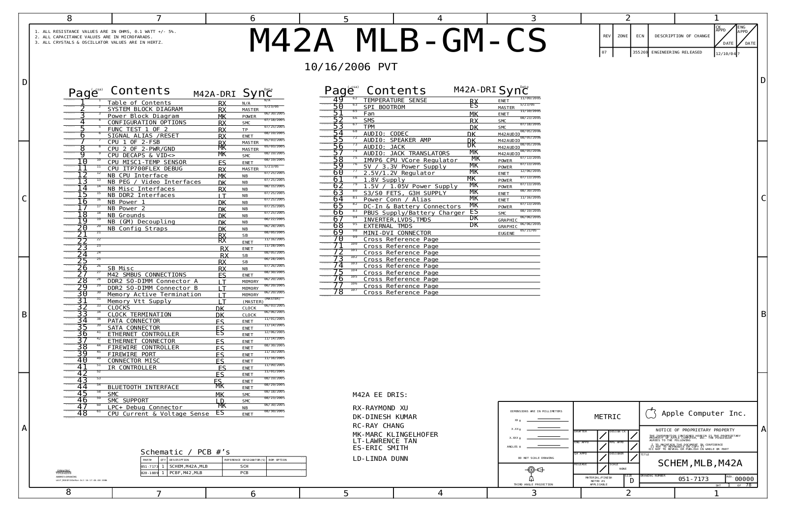 Apple M42C Schematic