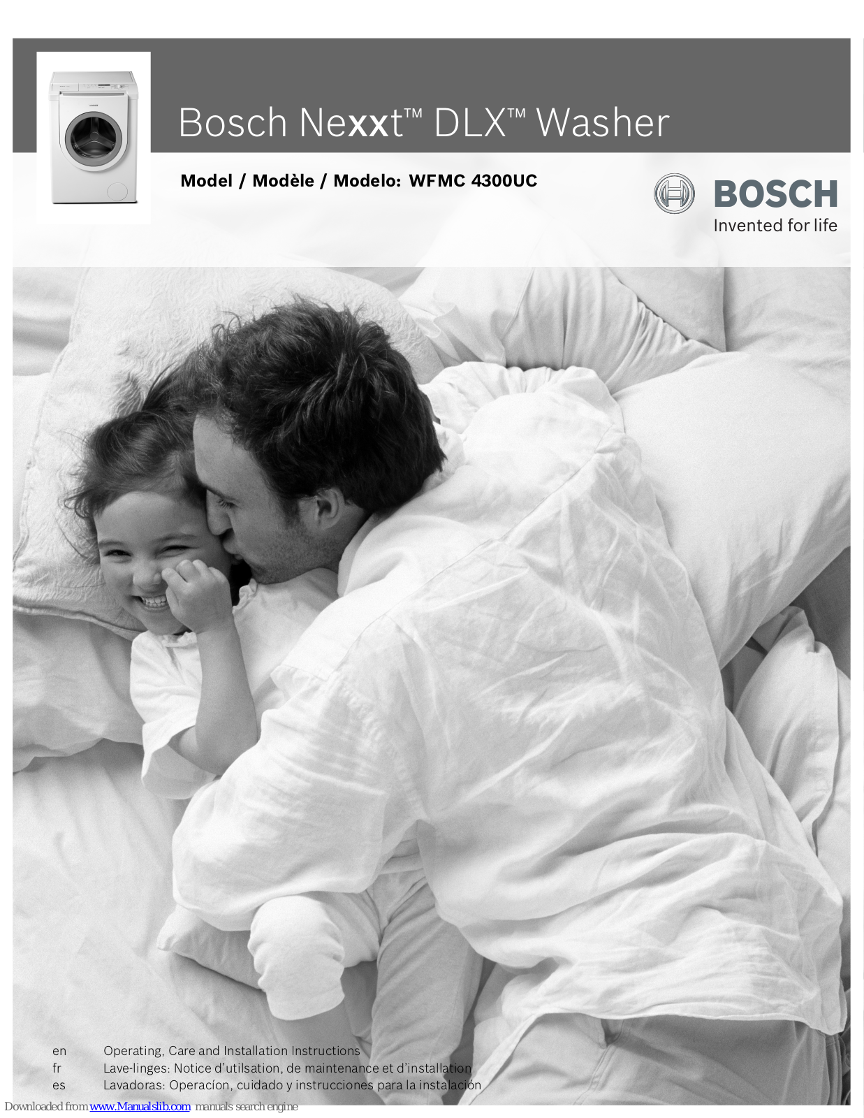 Bosch WFMC 4300UC, Nexxt DLX WFMC 4300UC Operation & Care Instructions Manual