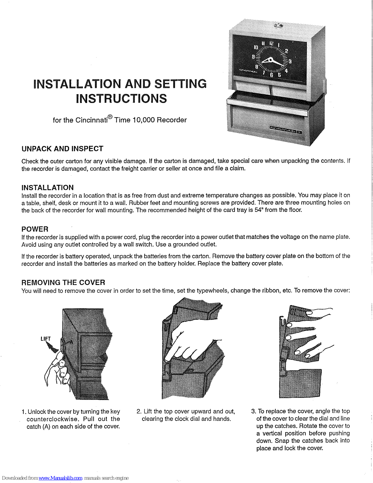 Cincinnati 10000 series User Manual