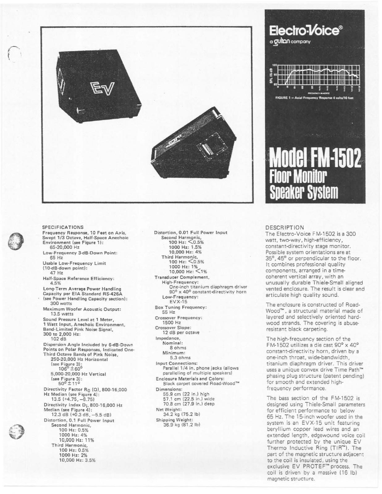 Electro-Voice FM-1502 User Manual