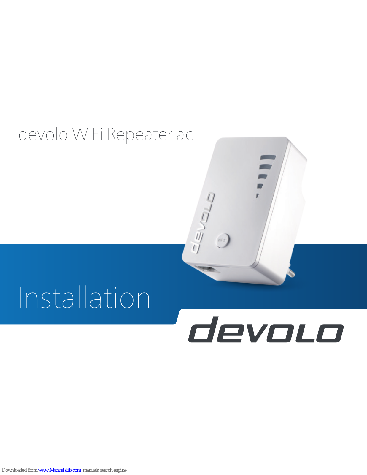 Devolo WiFi Repeater ac, MT 2767, MT 2779 Installation Manual - ManualMachine.com