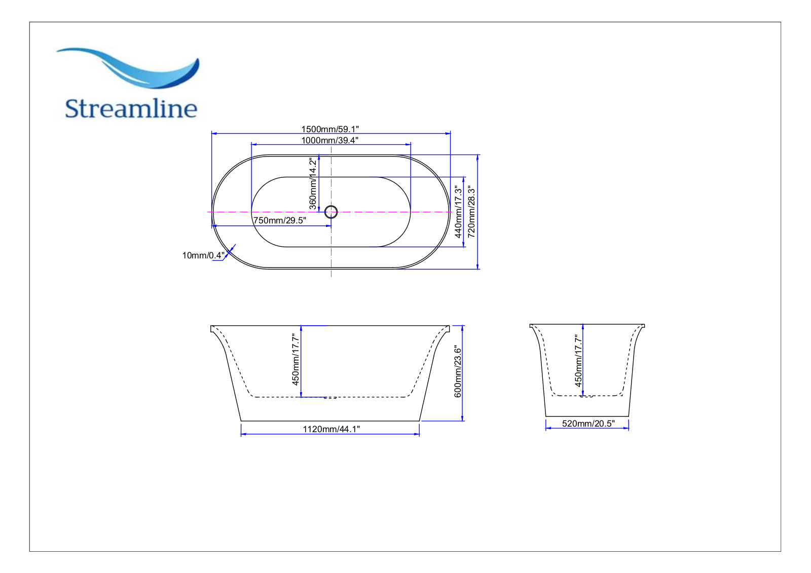 Streamline Bath SLBH4074 Specifications - ManualMachine.com