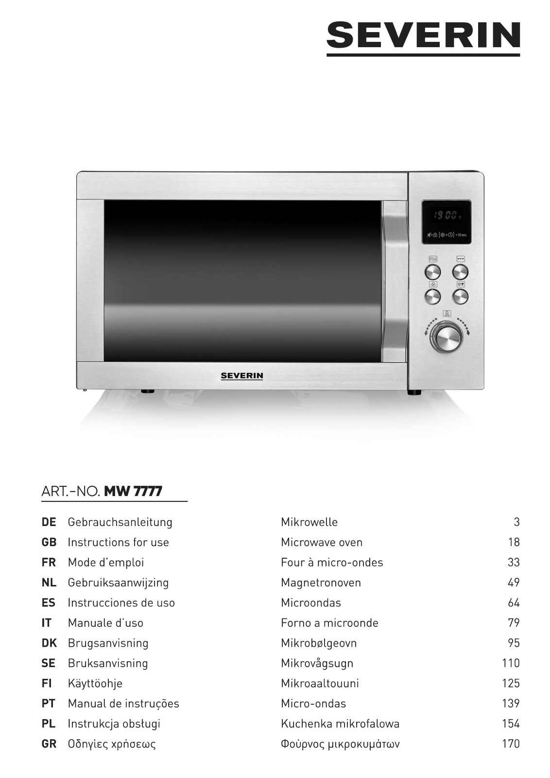 SEVERIN MW 7777 User guide - ManualMachine.com