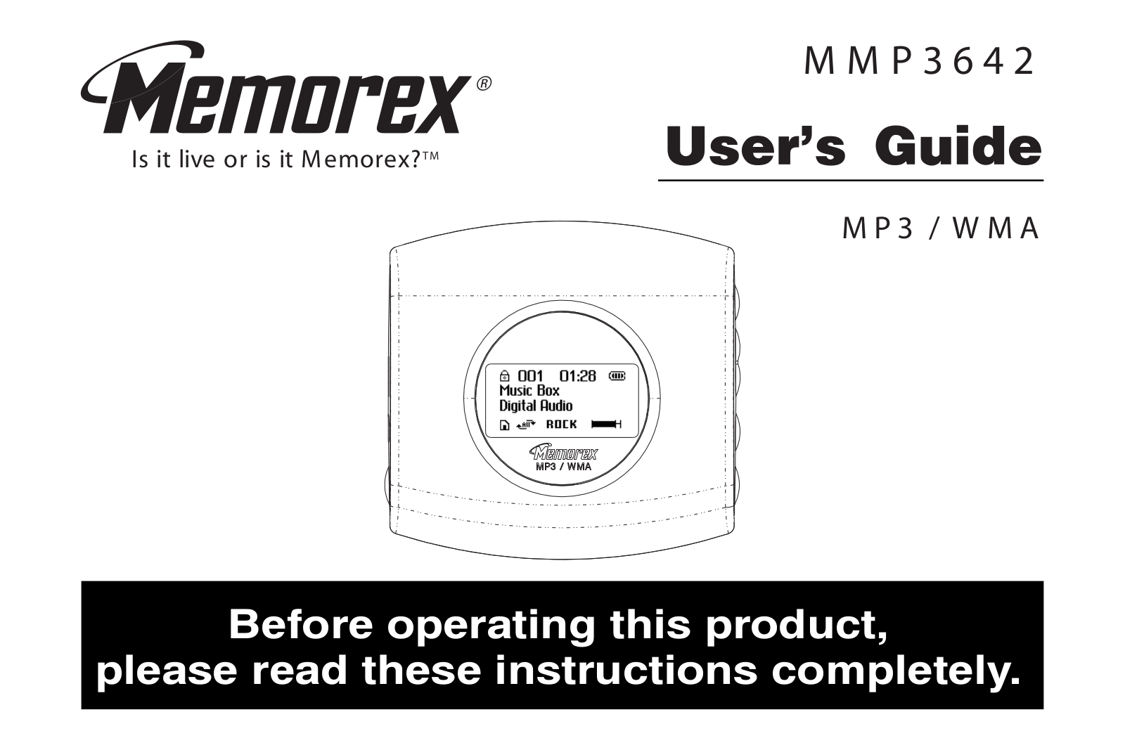 Memorex MMP3642 User Manual