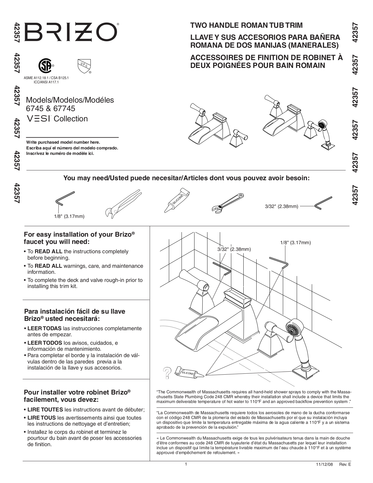 Factory Direct Hardware T6745 User Manual