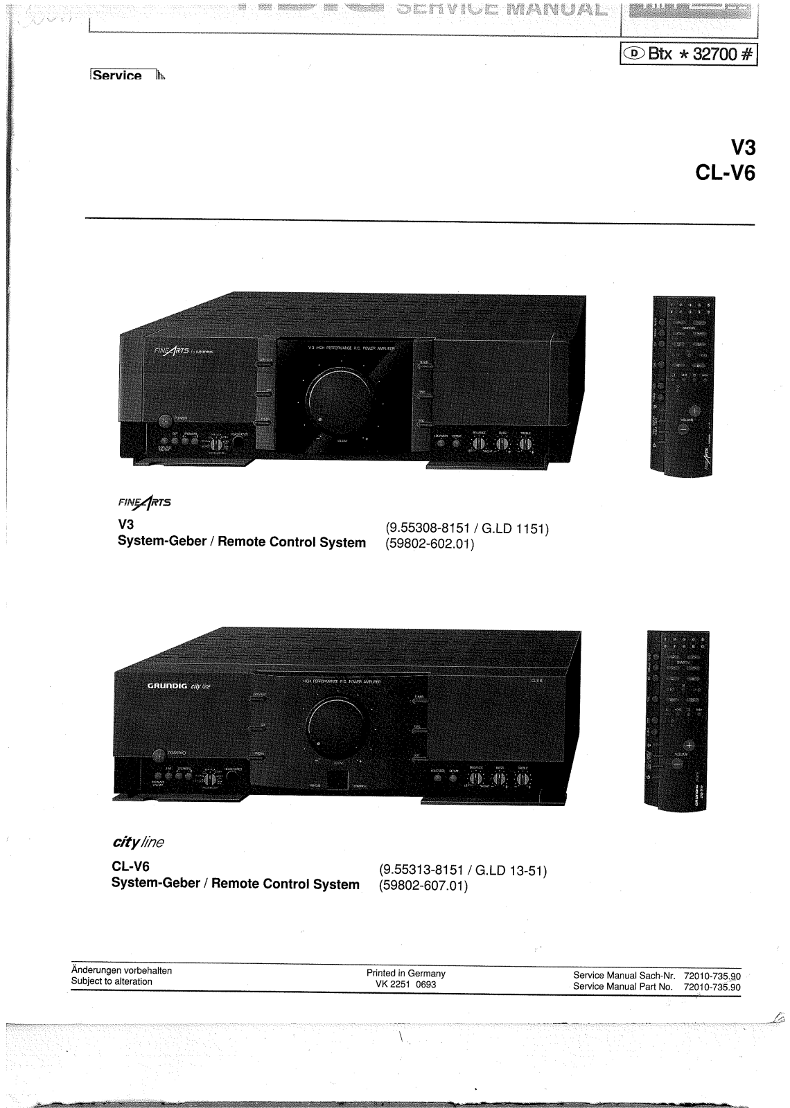 Grundig CL-V6-V3 Service Manual