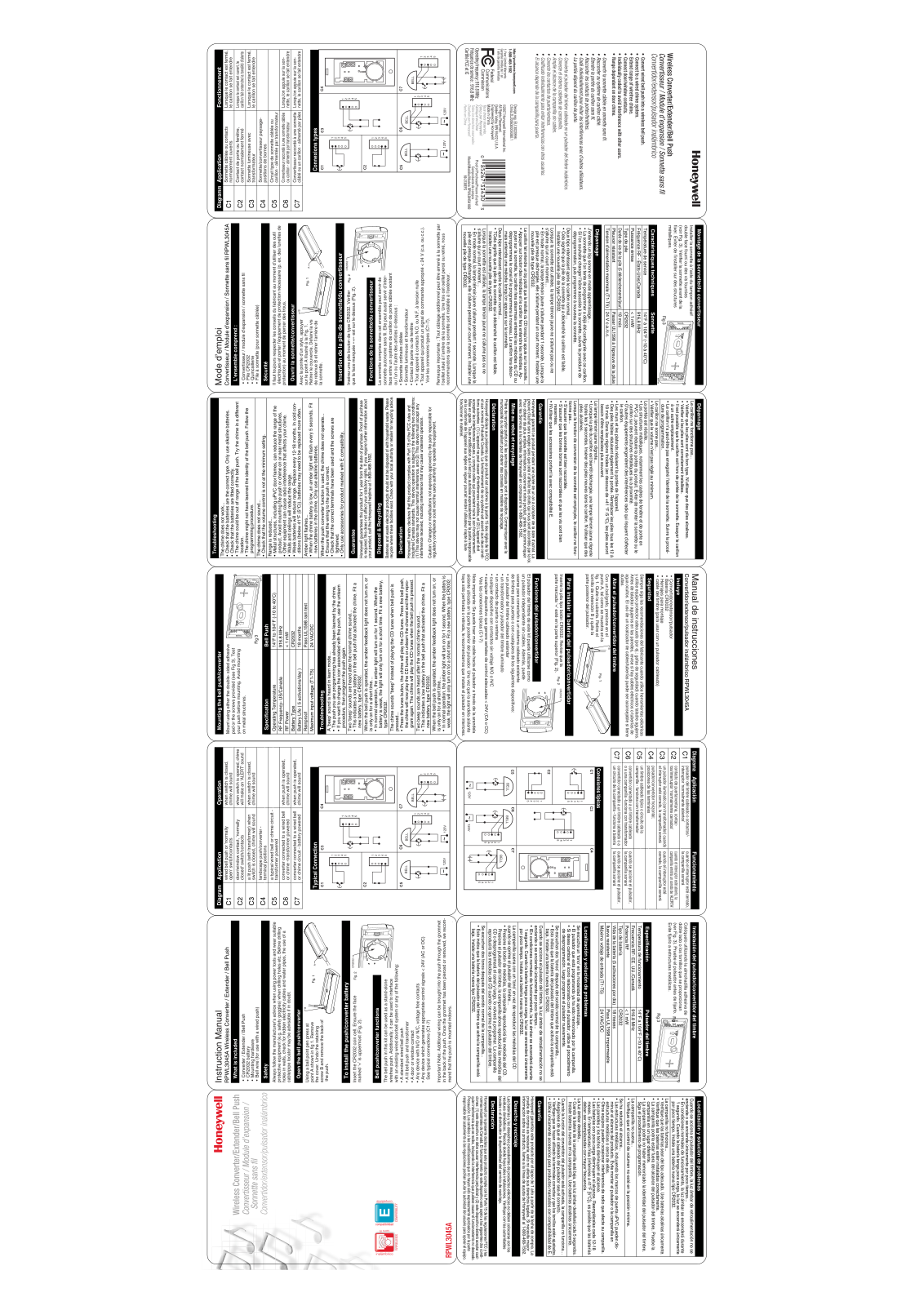 Honeywell RPWL3045A User Manual