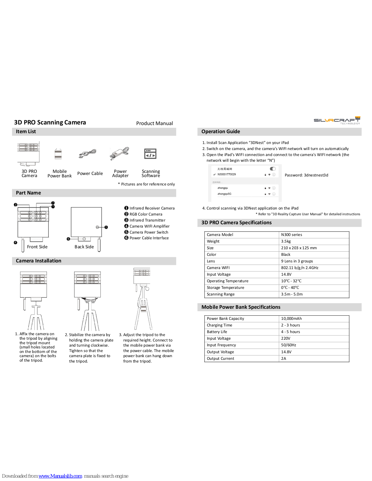 SilvrCraft 3D PRO N300 series Product Manual